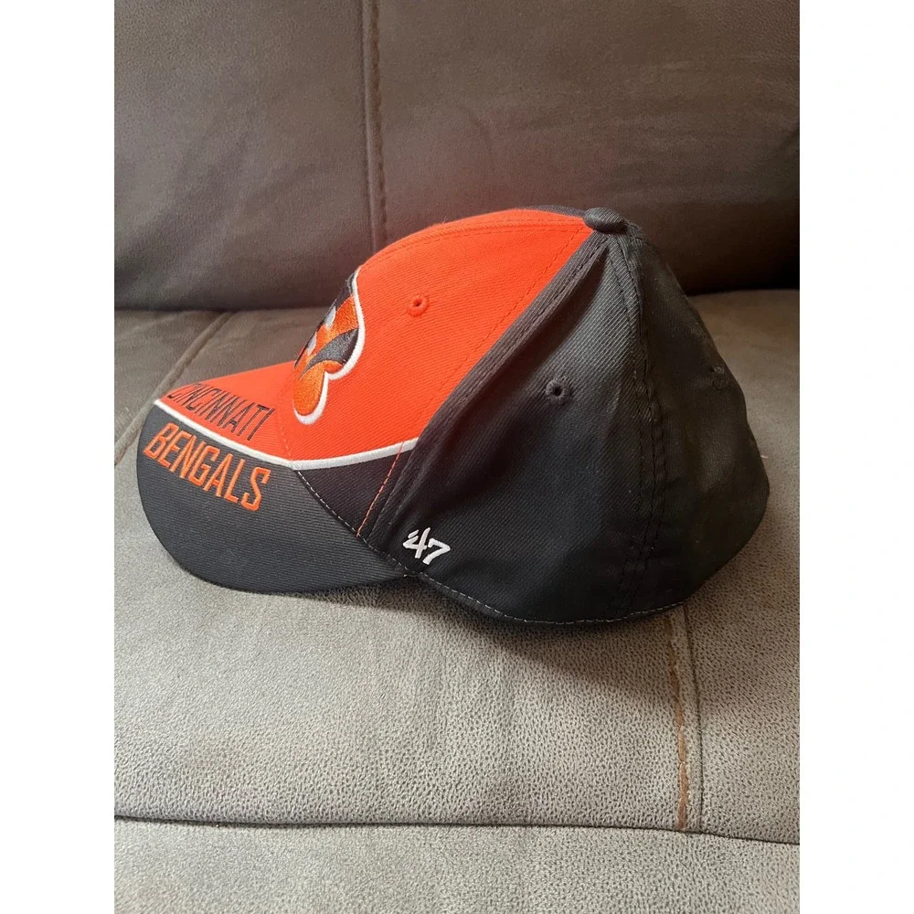 Cincinnati‎ Bengals 47 Brand NFL Orange Black Embroidered Logo Baseball Cap OSFA